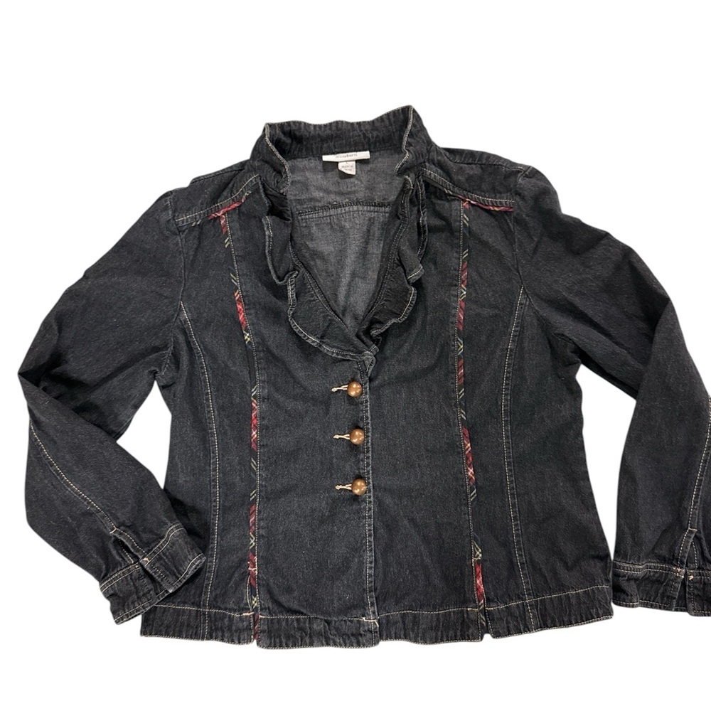 Dressbarn Jean and Plaid Jacket